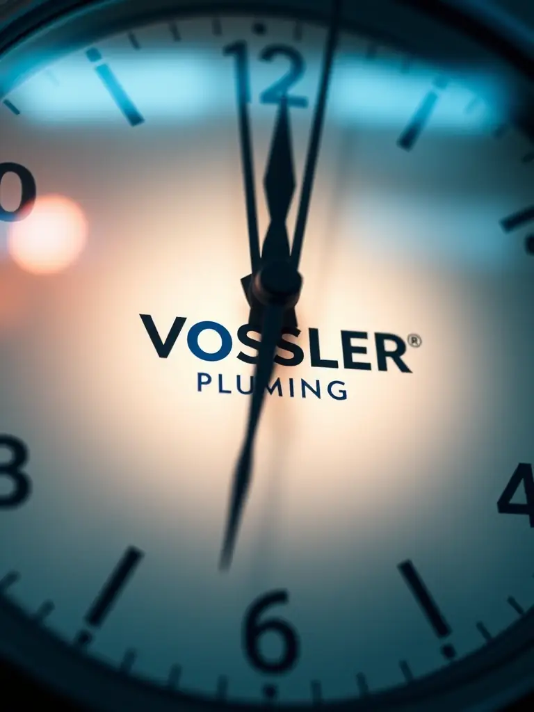 A clock with the Phoenix HVAC Pros logo overlaid, symbolizing 24/7 emergency service availability.